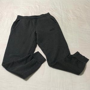 Puma Man’s Essentials Fleece Jogger Pants Gray/Black 851753-40 - Medium